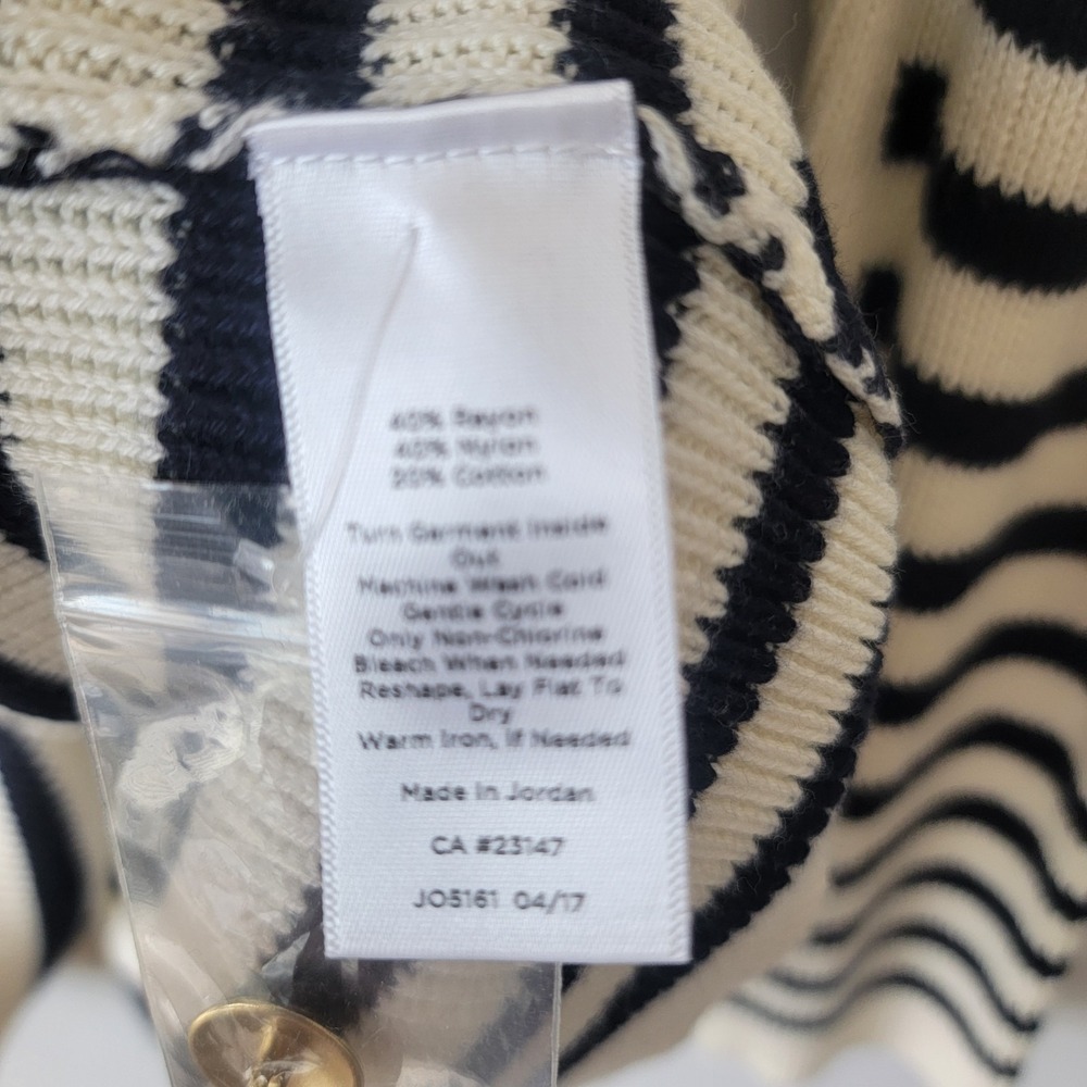 Talbots women's timeless Stripe Sweater size 2X Crew neck decorative buttons - Picture 8 of 8